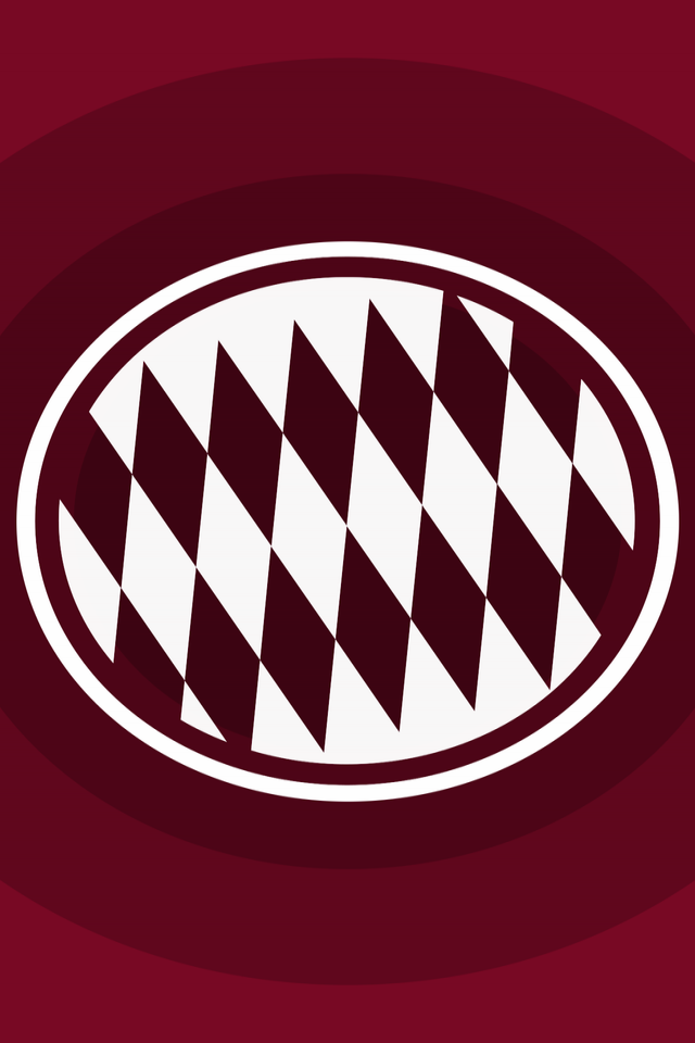 FC Bayern Munich Minimal Logo for 640 x 960 iPhone 4 resolution