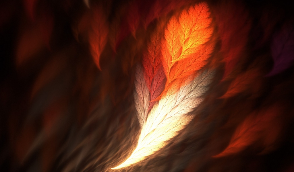 Feather Art for 1024 x 600 widescreen resolution