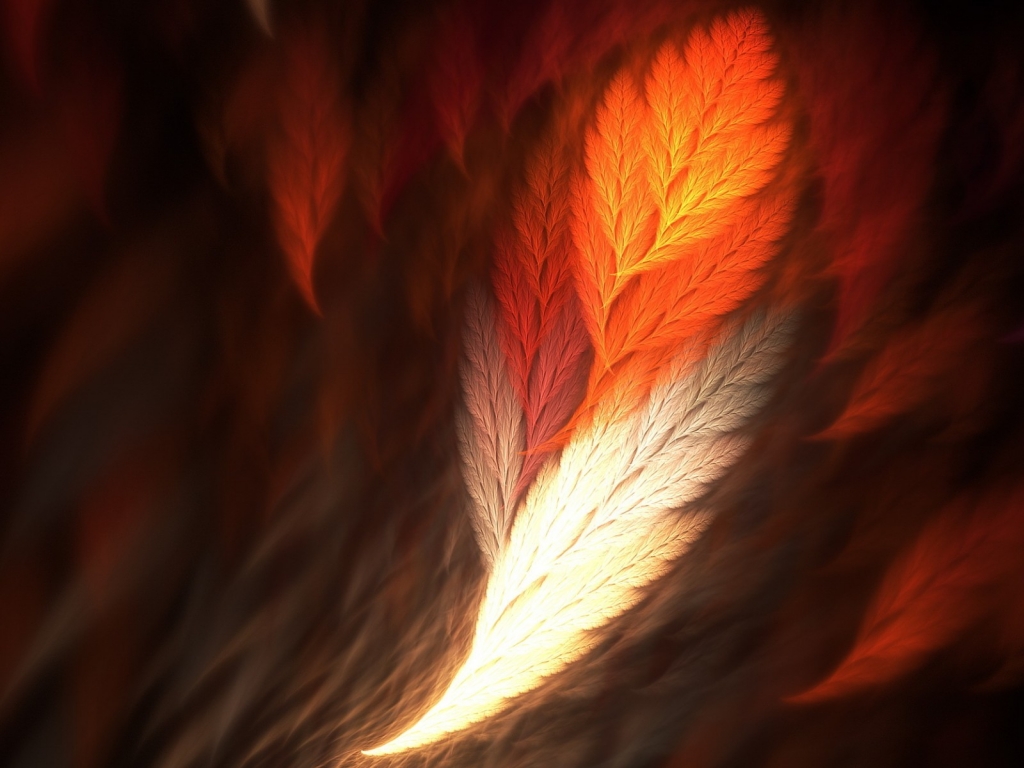 Feather Art for 1024 x 768 resolution