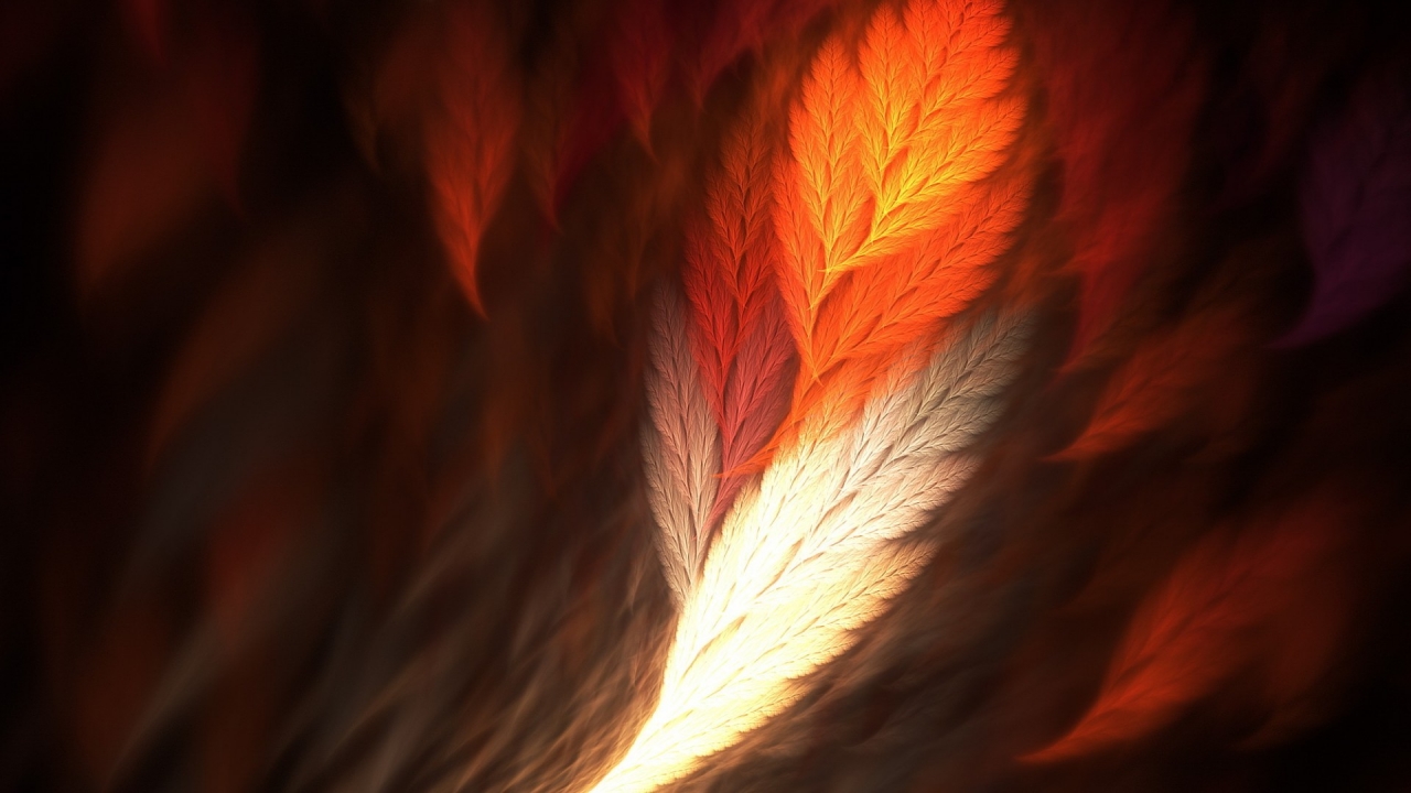 Feather Art for 1280 x 720 HDTV 720p resolution
