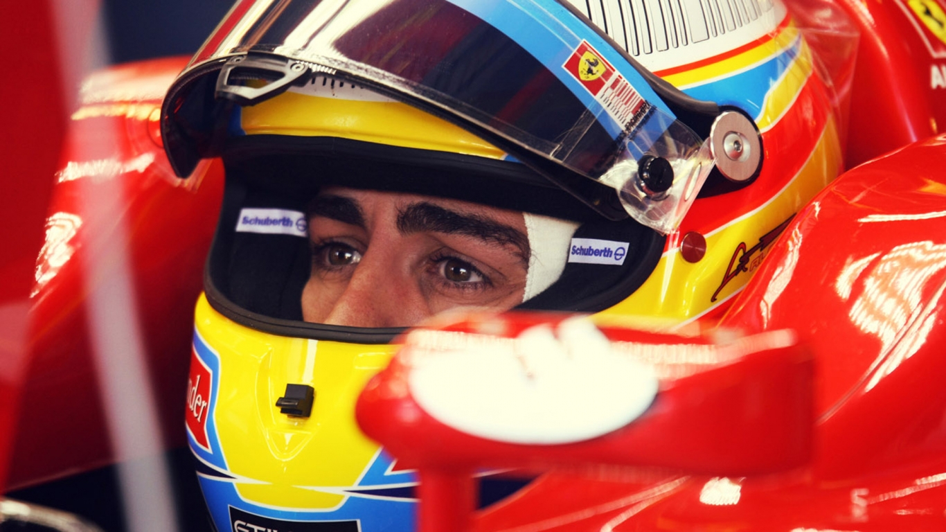 Fernando Alonso Before Race for 1366 x 768 HDTV resolution