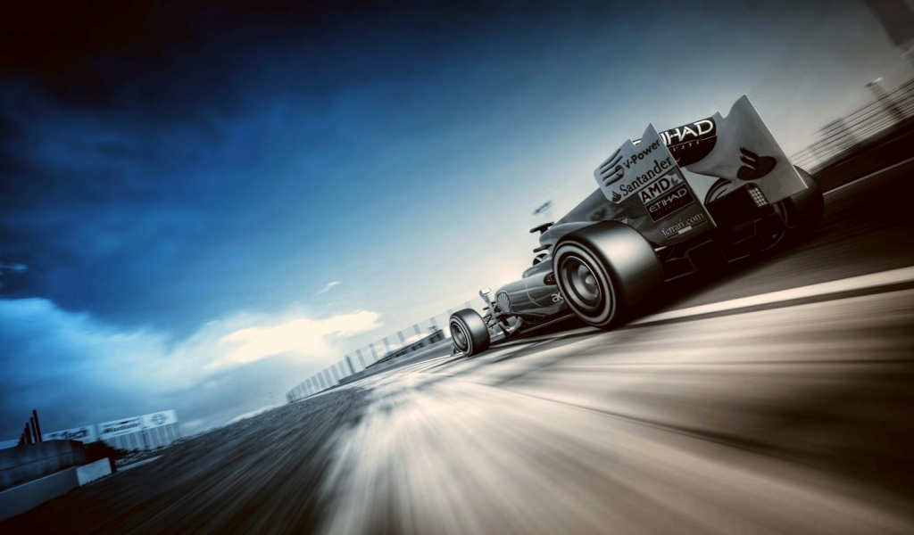 Fernando Alonso Formula 1 Race for 1024 x 600 widescreen resolution