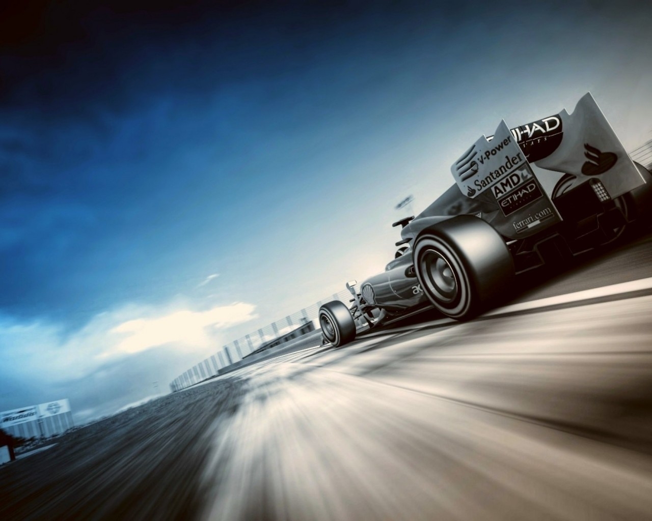 Fernando Alonso Formula 1 Race for 1280 x 1024 resolution