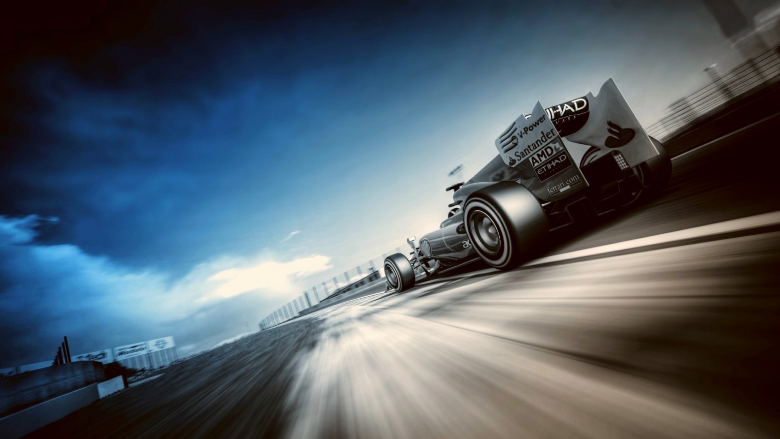 Fernando Alonso Formula 1 Race for 1536 x 864 HDTV resolution