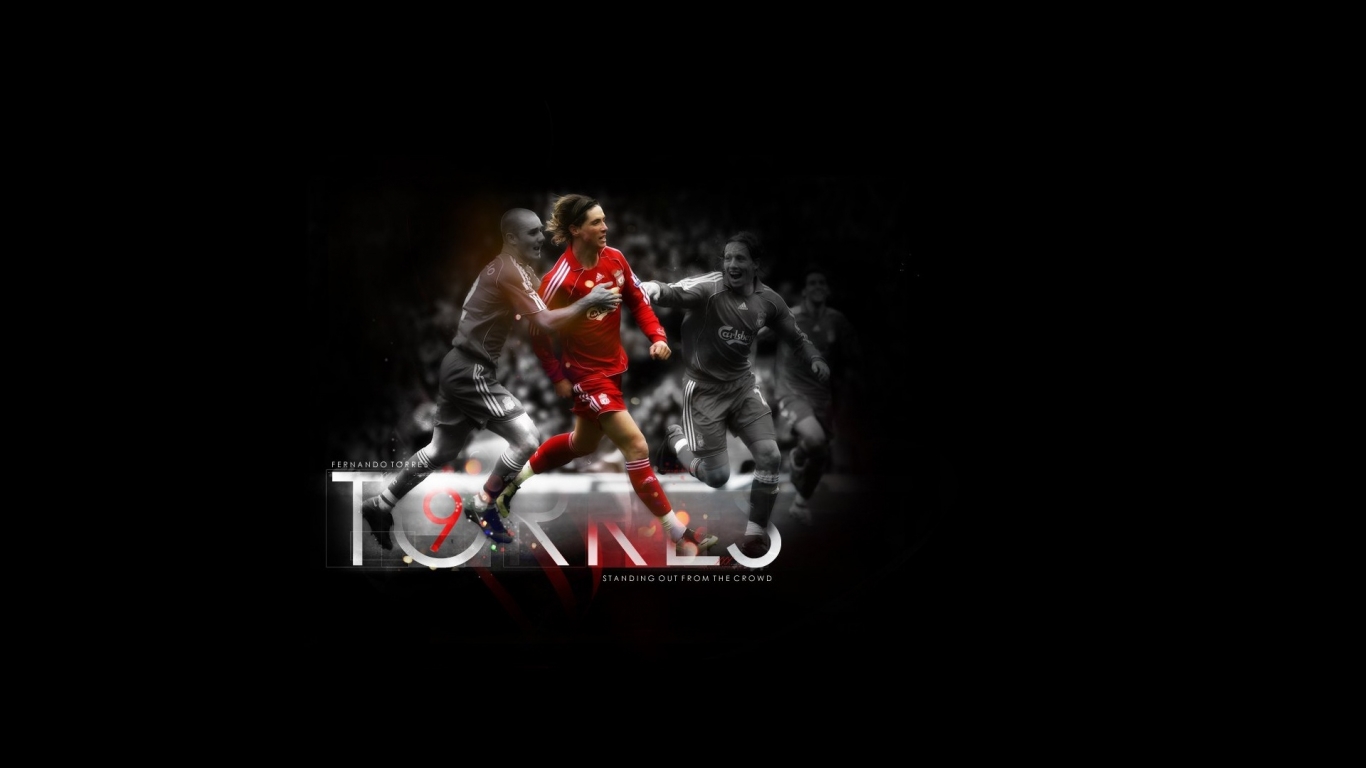 Fernando Torres playing for 1366 x 768 HDTV resolution