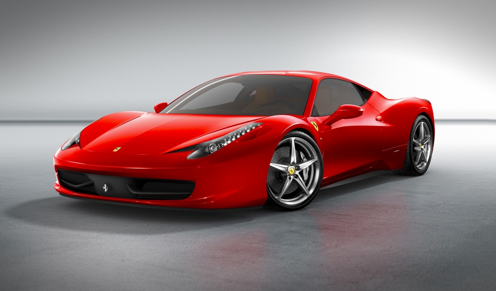 Ferrari 458 Italia Front for 1024 x 600 widescreen resolution