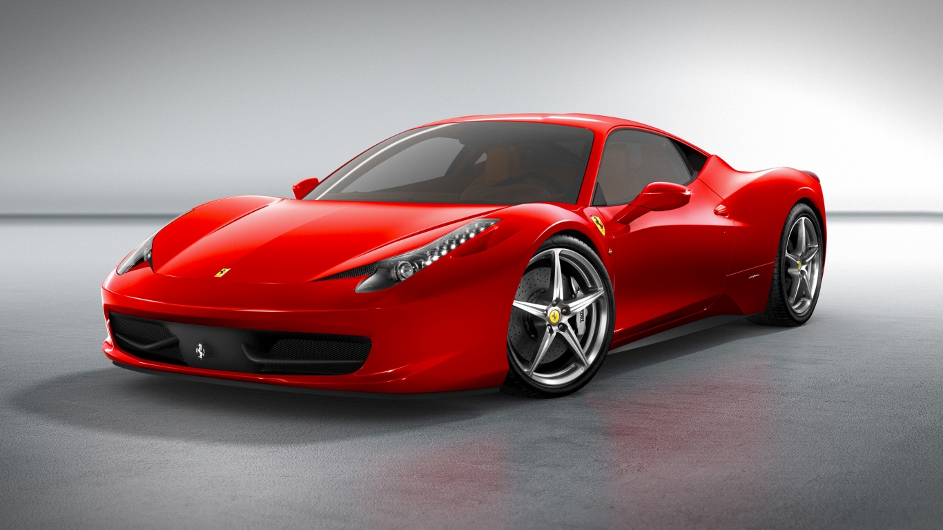 Ferrari 458 Italia Front for 1366 x 768 HDTV resolution