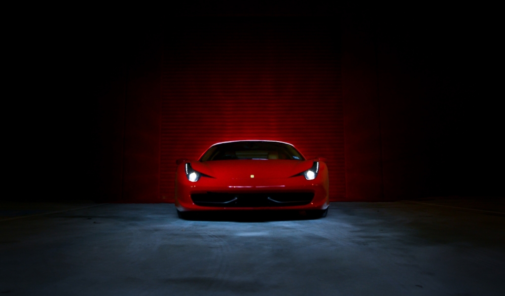 Ferrari 458 Italia Red  for 1024 x 600 widescreen resolution