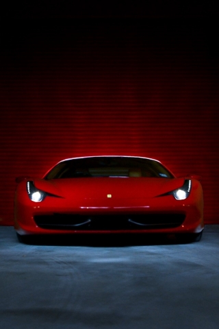 Ferrari 458 Italia Red  for 320 x 480 iPhone resolution