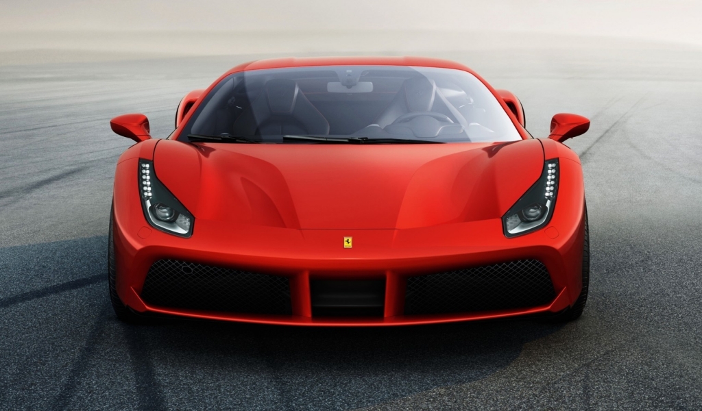 Ferrari 488 GTB Front View for 1024 x 600 widescreen resolution
