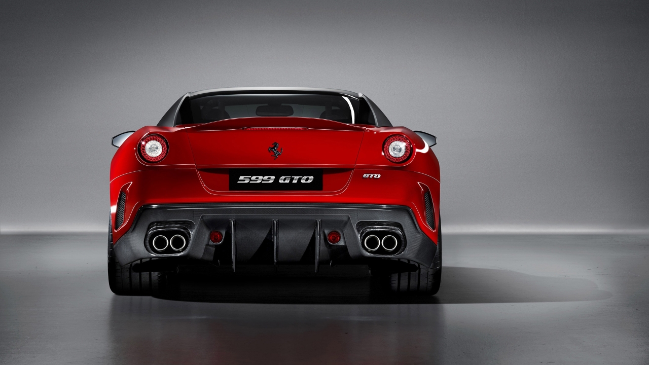 Ferrari 599 GTO Rear for 1280 x 720 HDTV 720p resolution