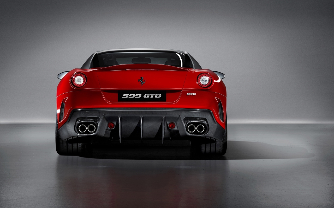 Ferrari 599 GTO Rear for 1280 x 800 widescreen resolution