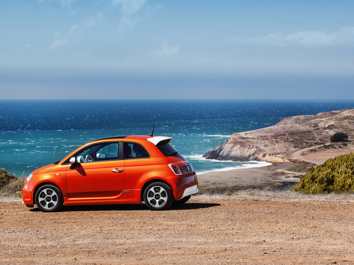 Fiat 500 at Sea for 1152 x 864 resolution
