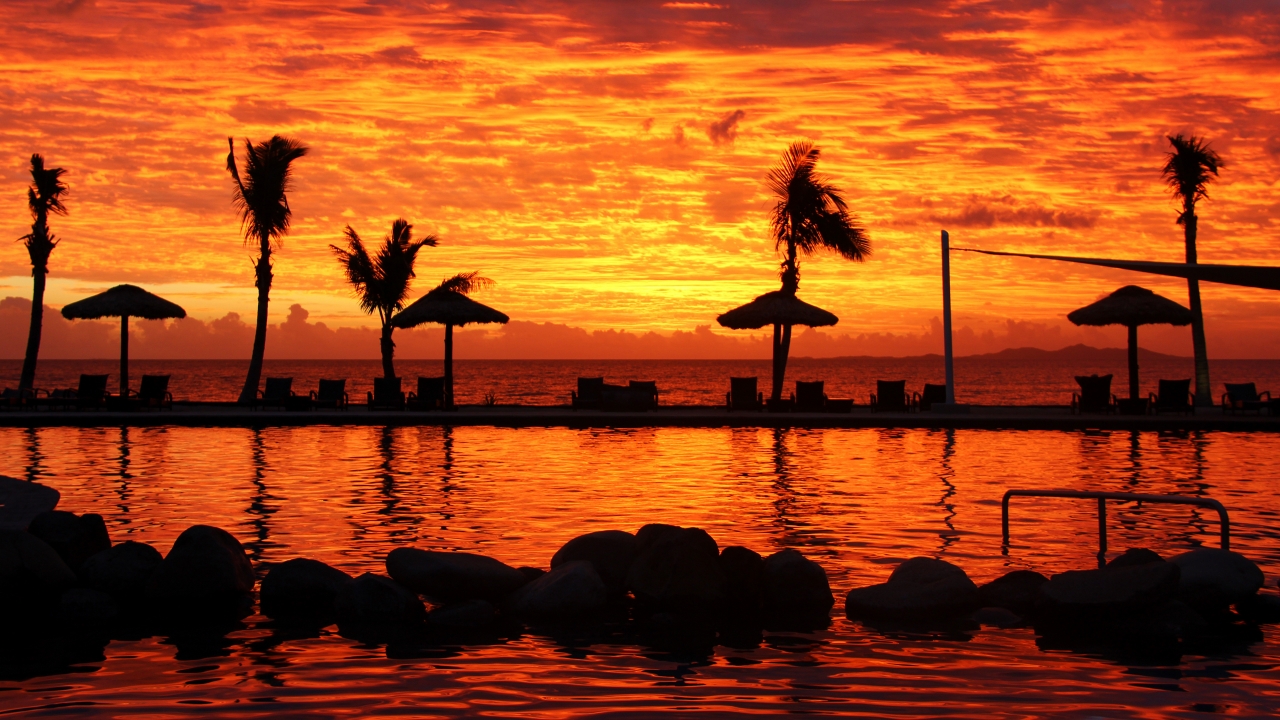 Fijian Sunset for 1280 x 720 HDTV 720p resolution