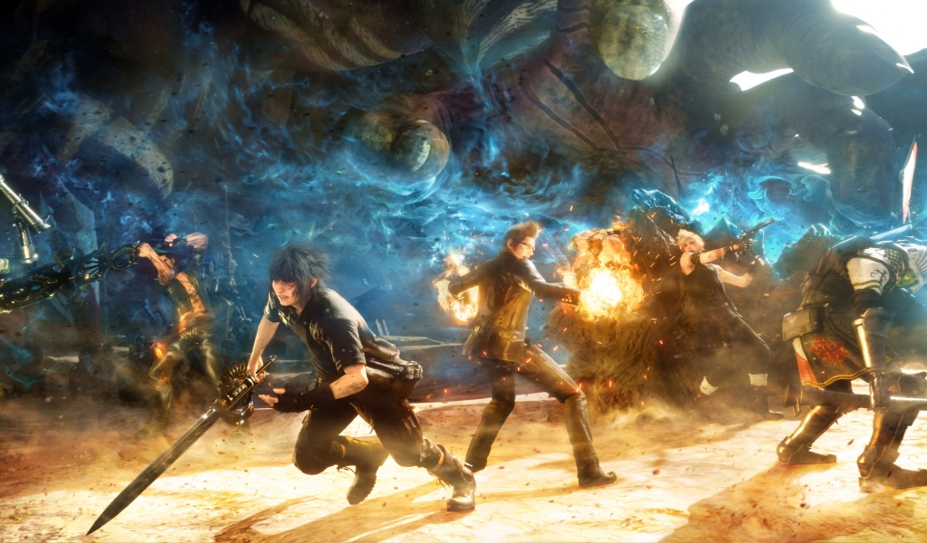 Final Fantasy V Battle for 1024 x 600 widescreen resolution