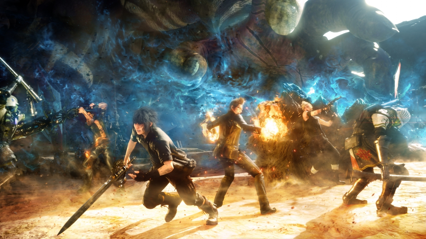Final Fantasy V Battle for 1366 x 768 HDTV resolution