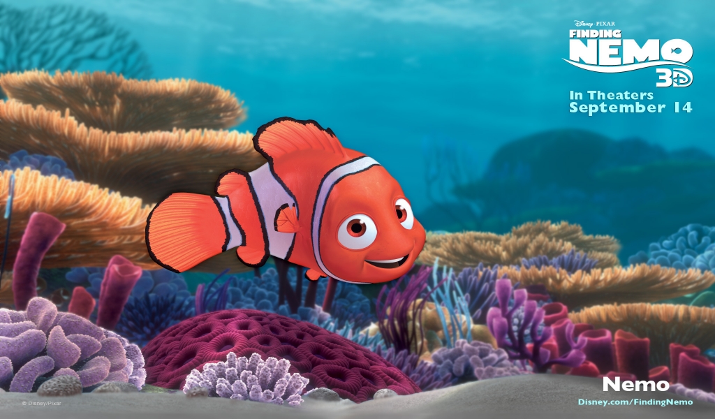 Finding Nemo 3D 2012 for 1024 x 600 widescreen resolution