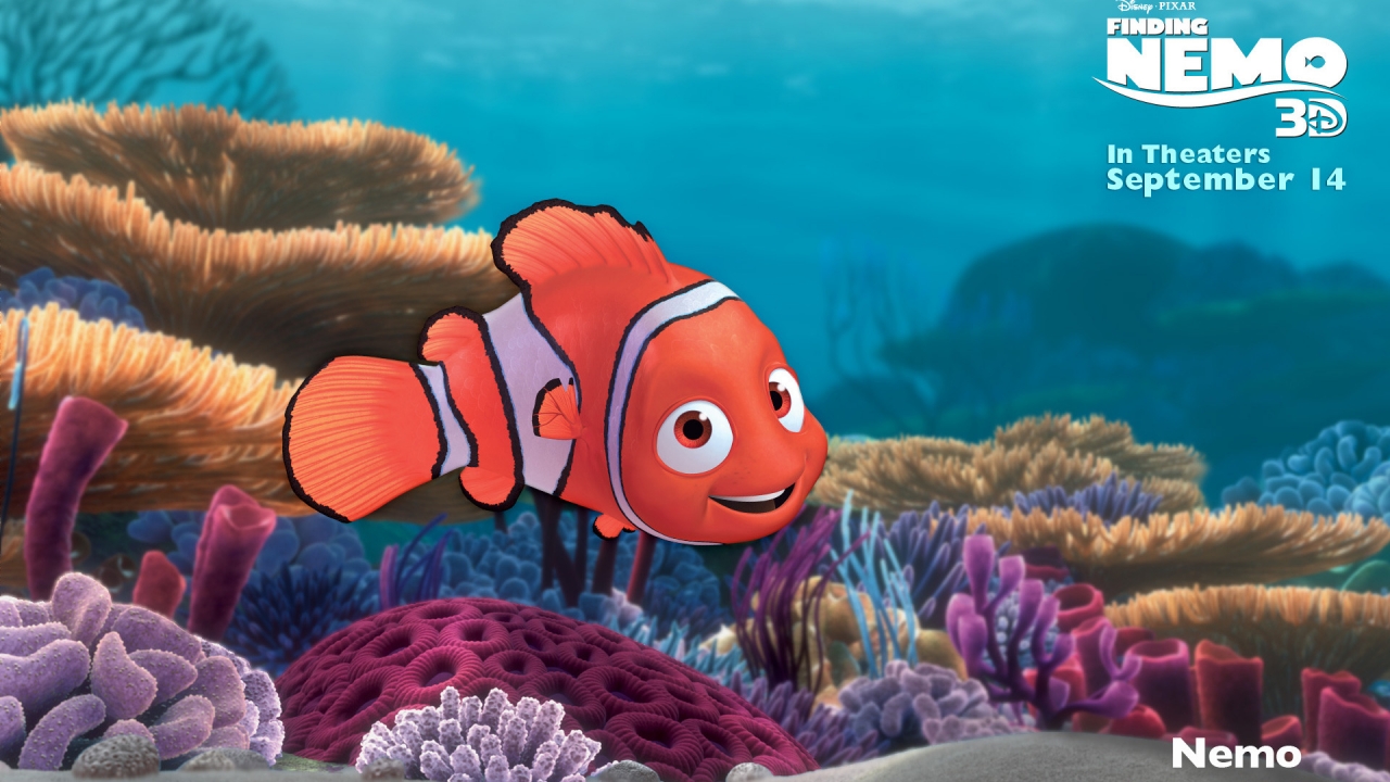 Finding Nemo 3D 2012 for 1280 x 720 HDTV 720p resolution