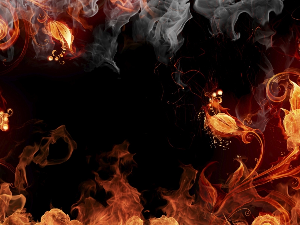 Fire Abstract Art for 1024 x 768 resolution