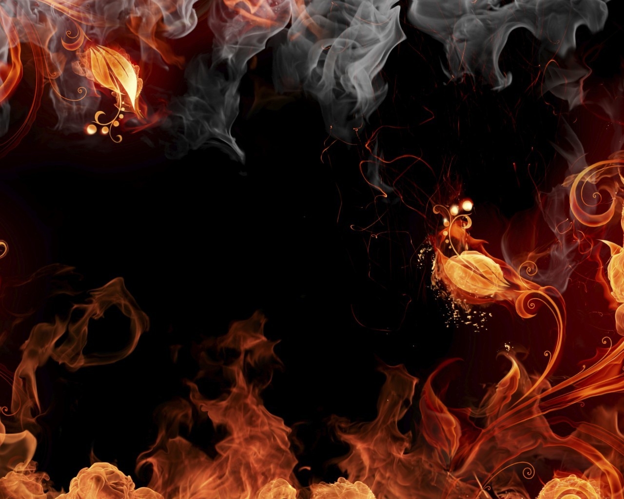 Fire Abstract Art for 1280 x 1024 resolution