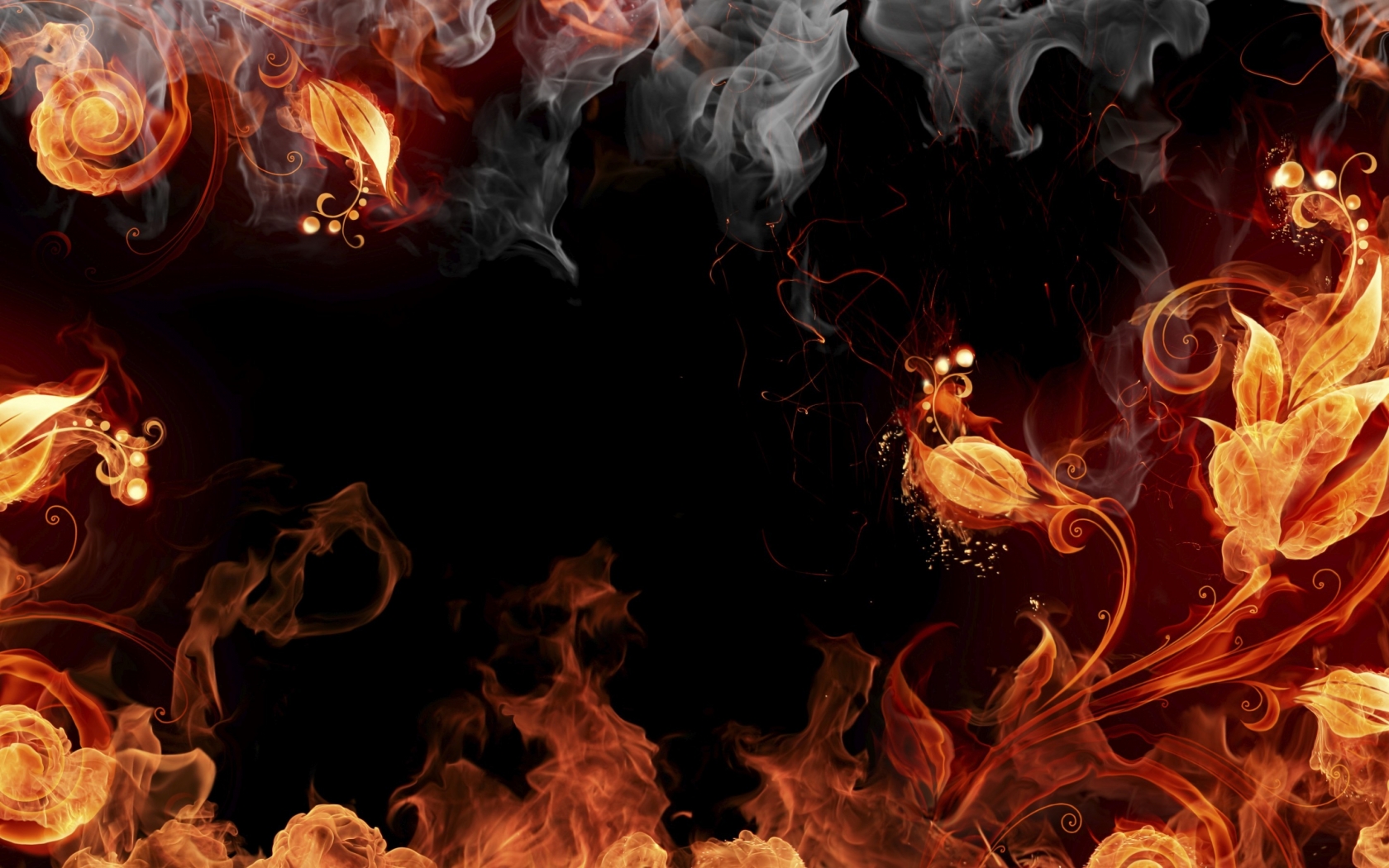 Fire Abstract Art for 1680 x 1050 widescreen resolution