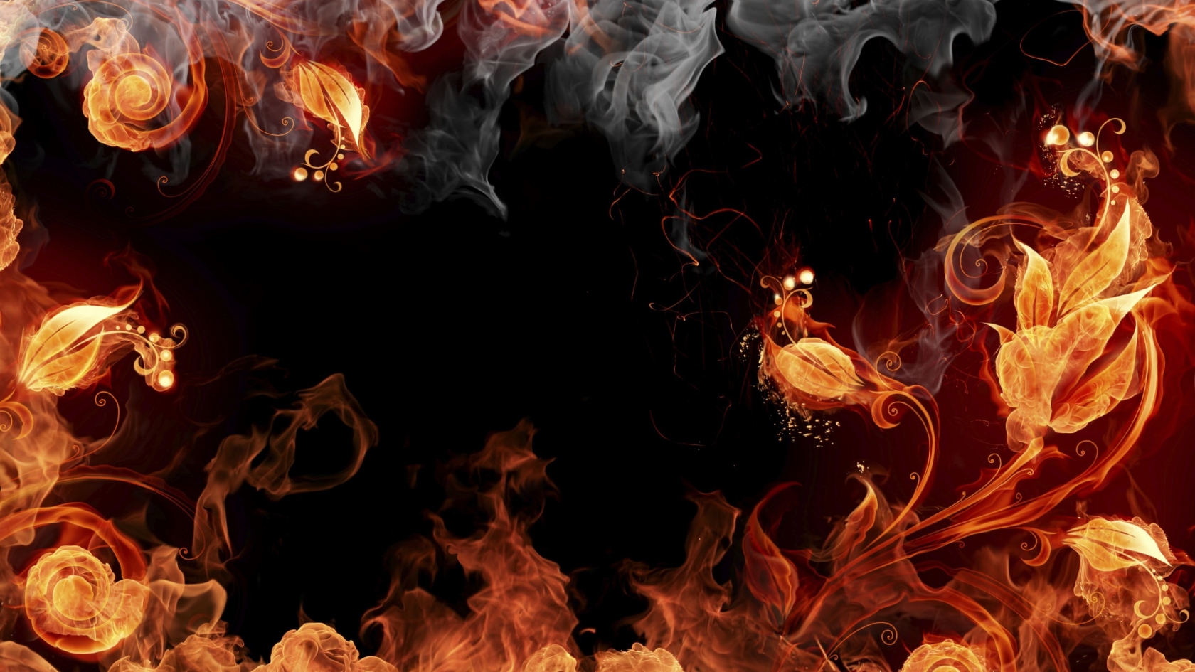 Fire Abstract Art for 1680 x 945 HDTV resolution