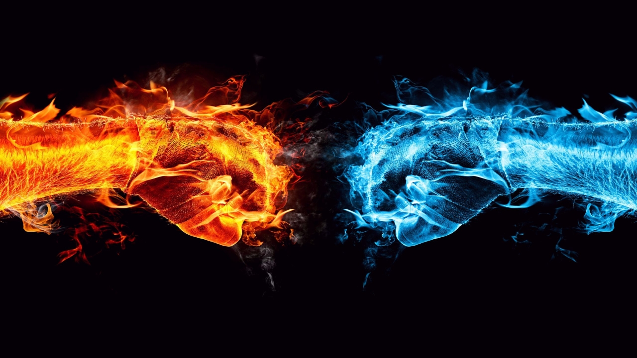 Fire and Ice Conflict for 1280 x 720 HDTV 720p resolution