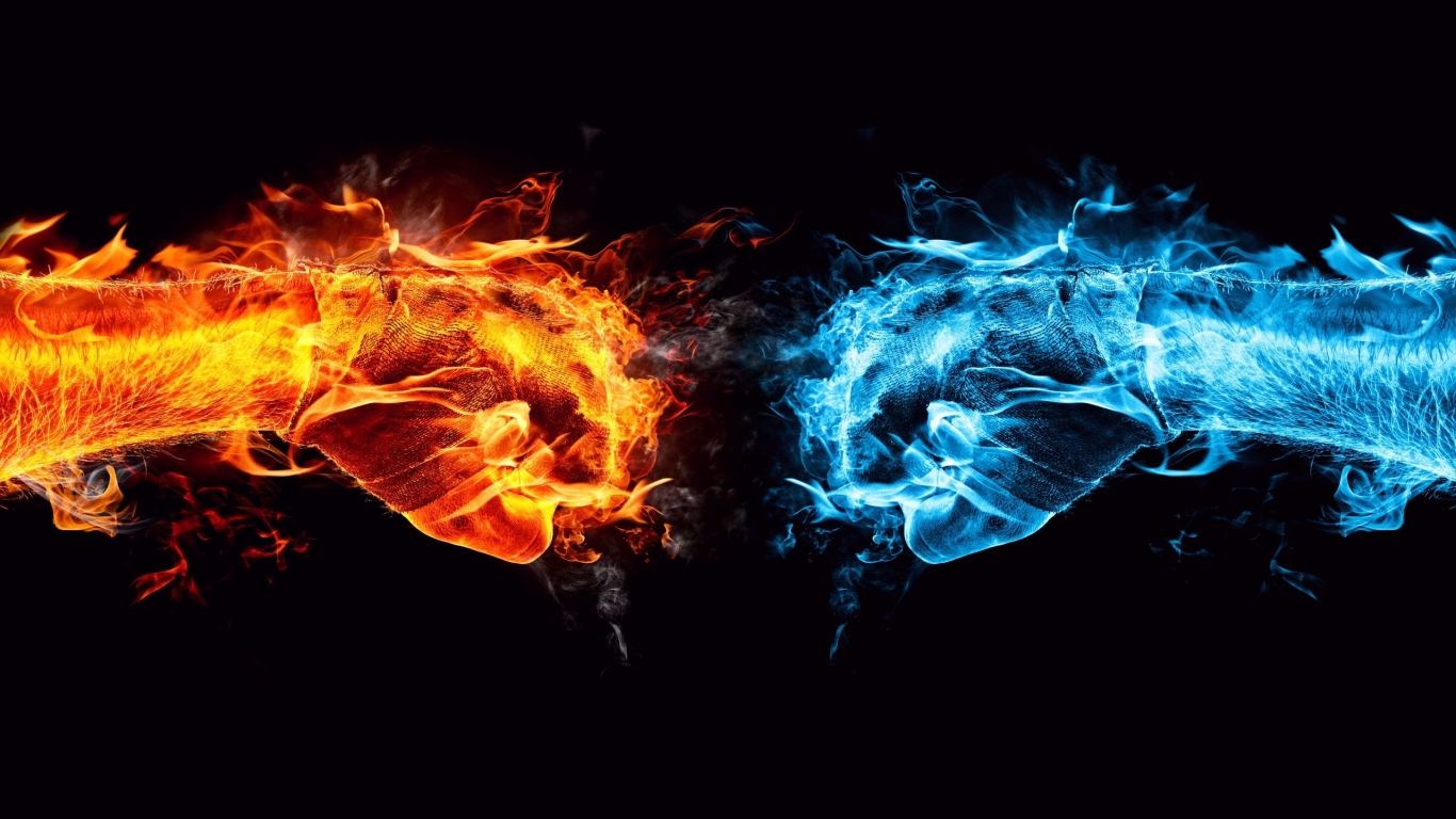 Fire and Ice Conflict for 1366 x 768 HDTV resolution