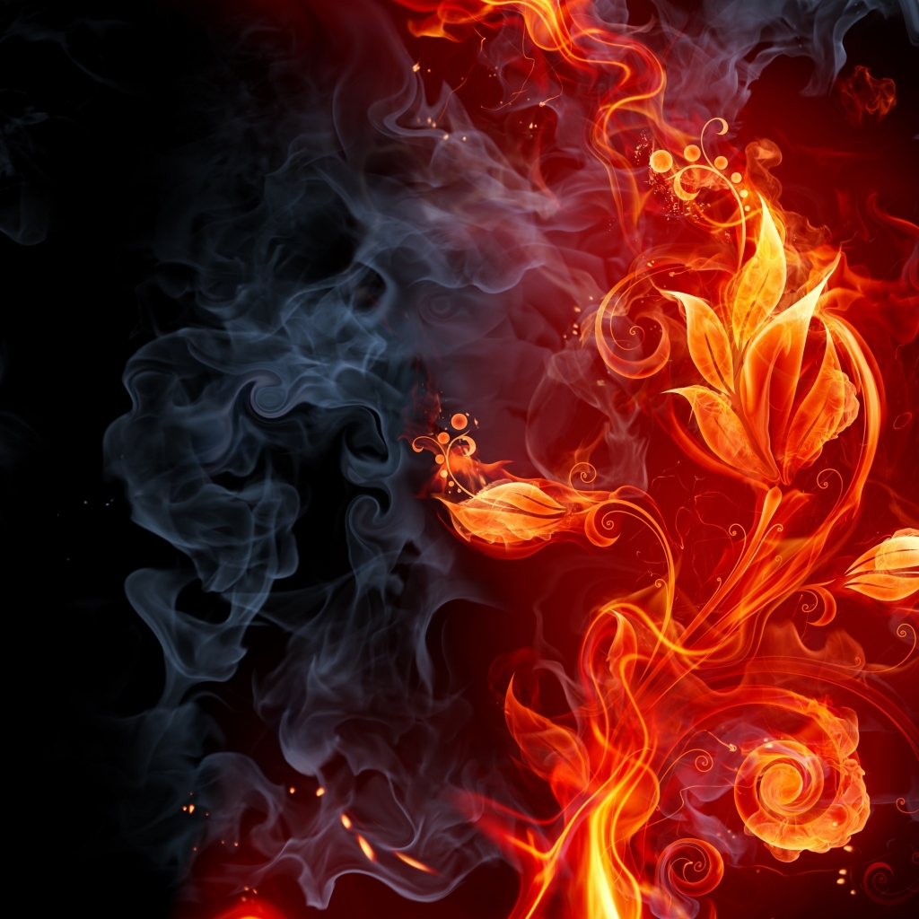 Fire Flower for 1024 x 1024 iPad resolution