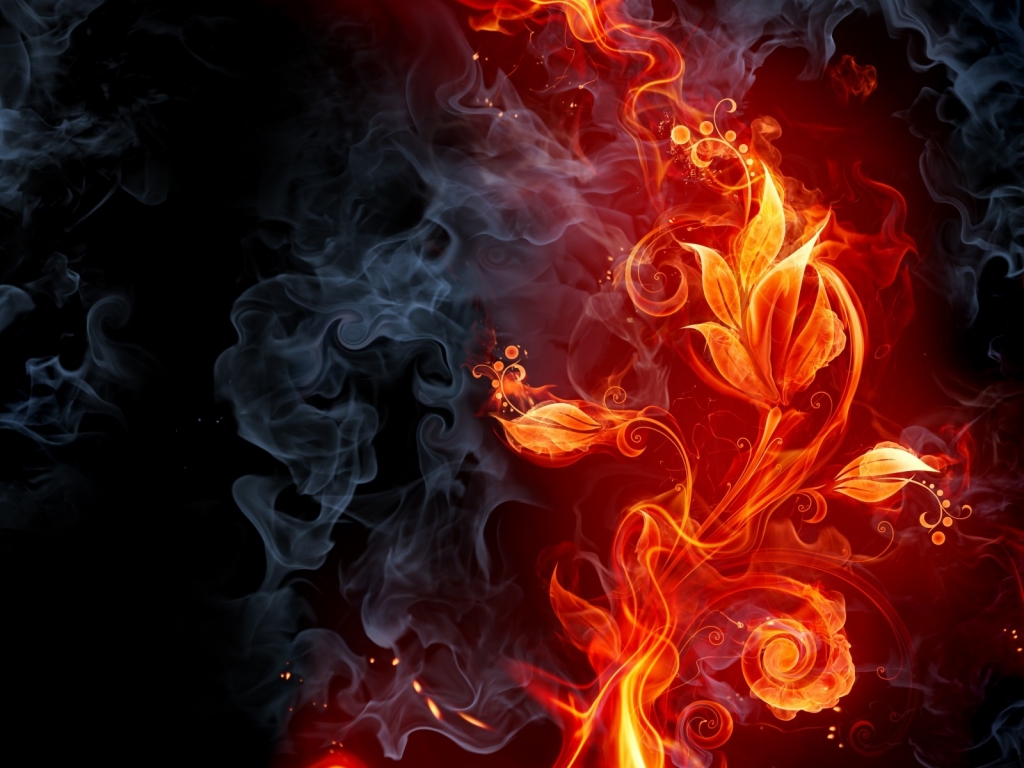 Fire Flower for 1024 x 768 resolution