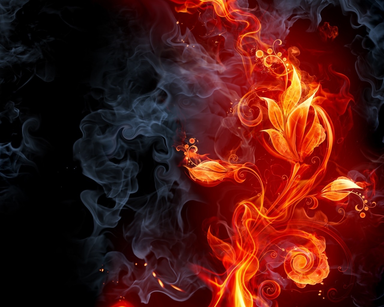 Fire Flower for 1280 x 1024 resolution