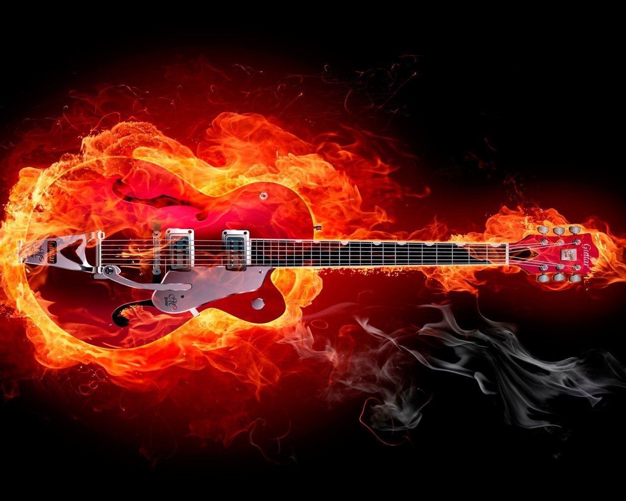 Fire Guitar for 1280 x 1024 resolution