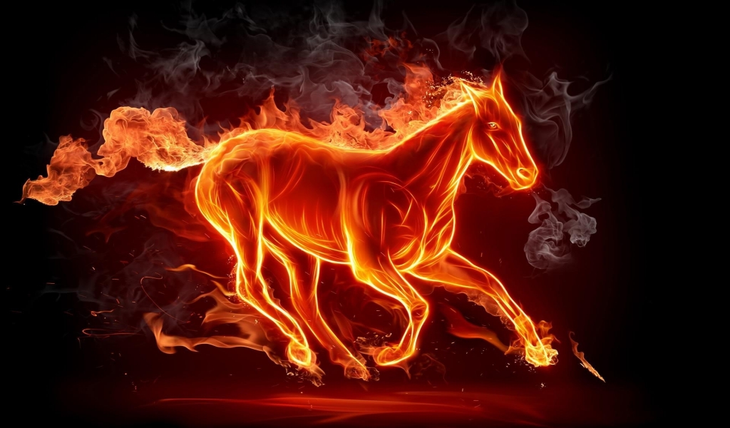 Fire Horse for 1024 x 600 widescreen resolution