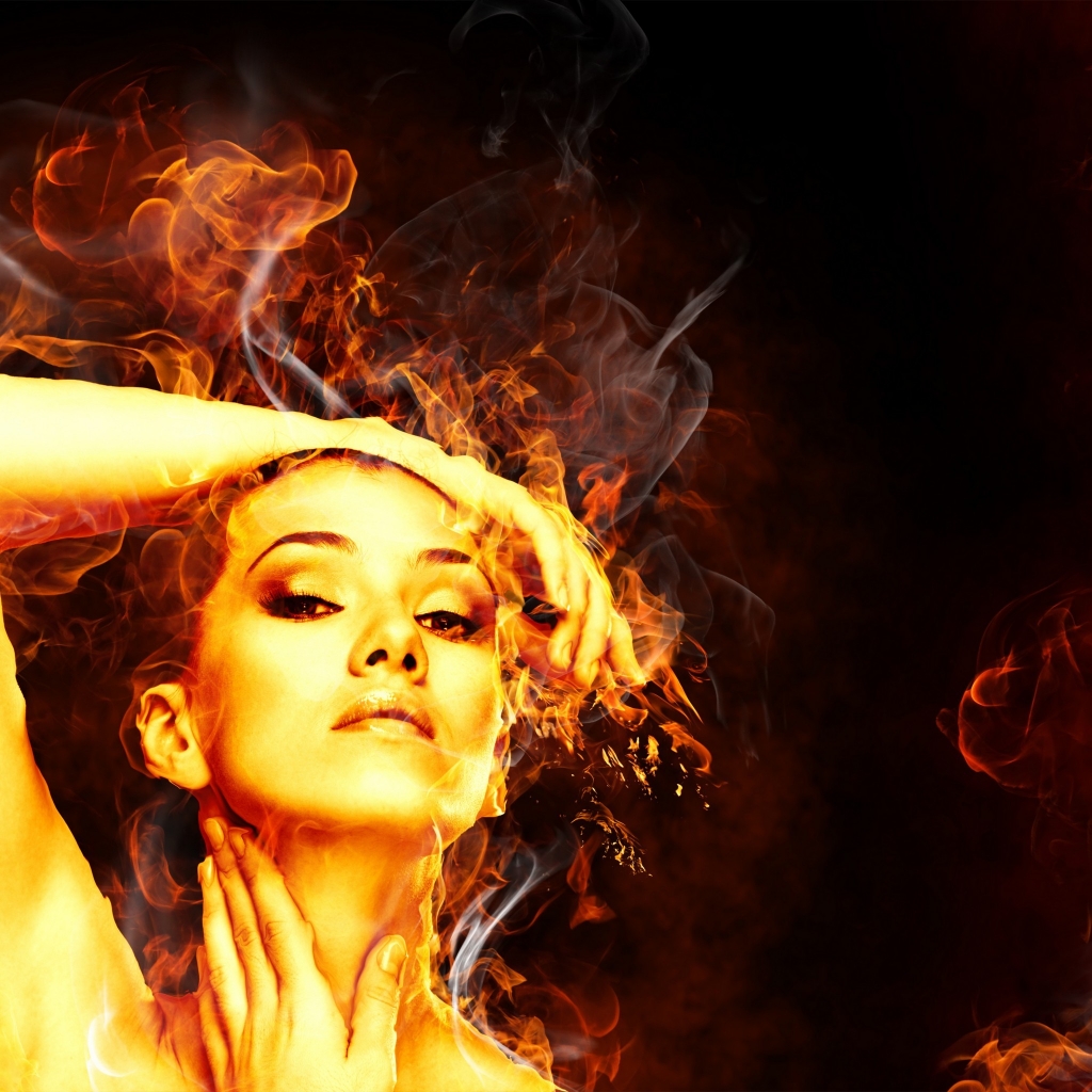Fire Woman for 1024 x 1024 iPad resolution