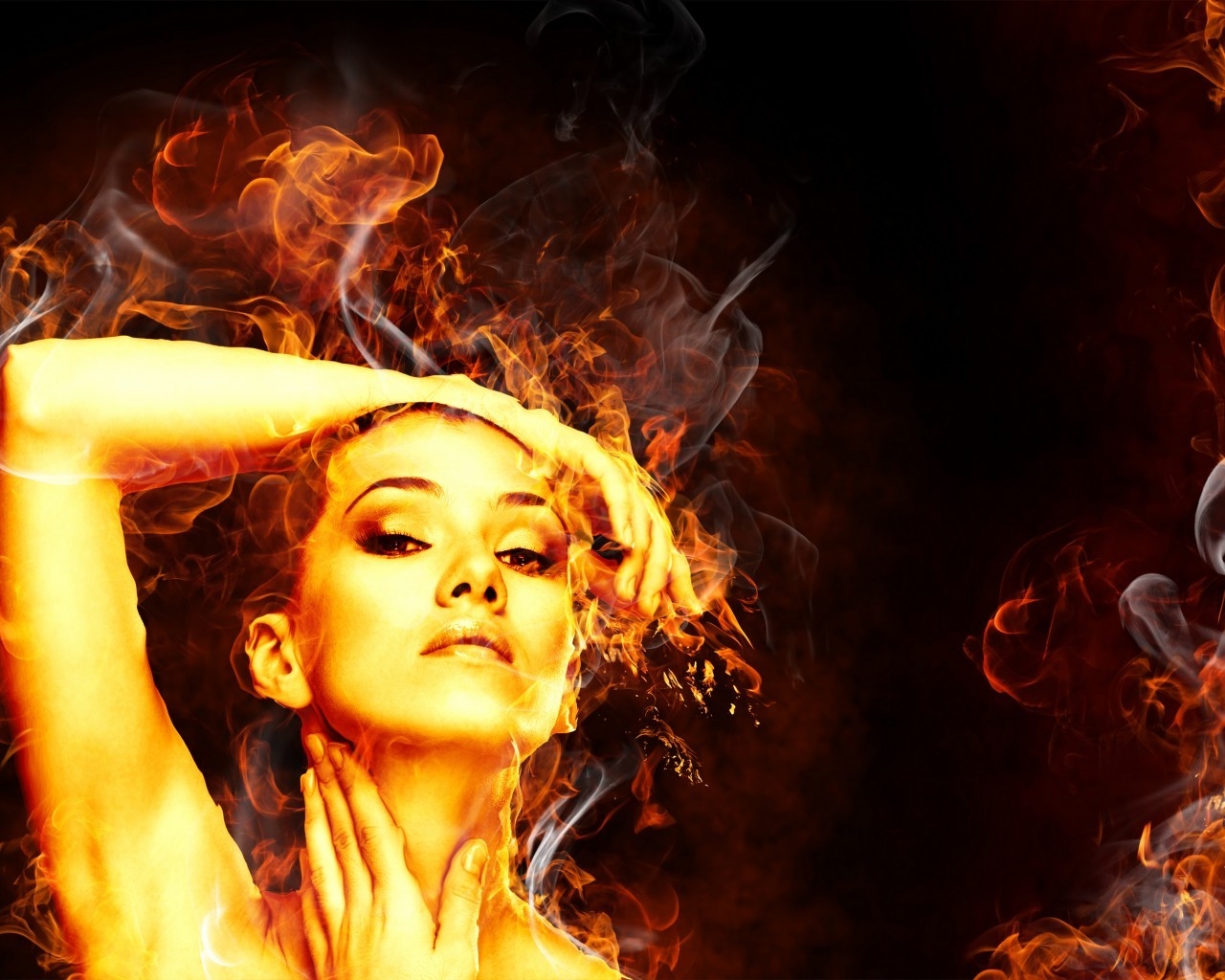 Fire Woman for 1280 x 1024 resolution
