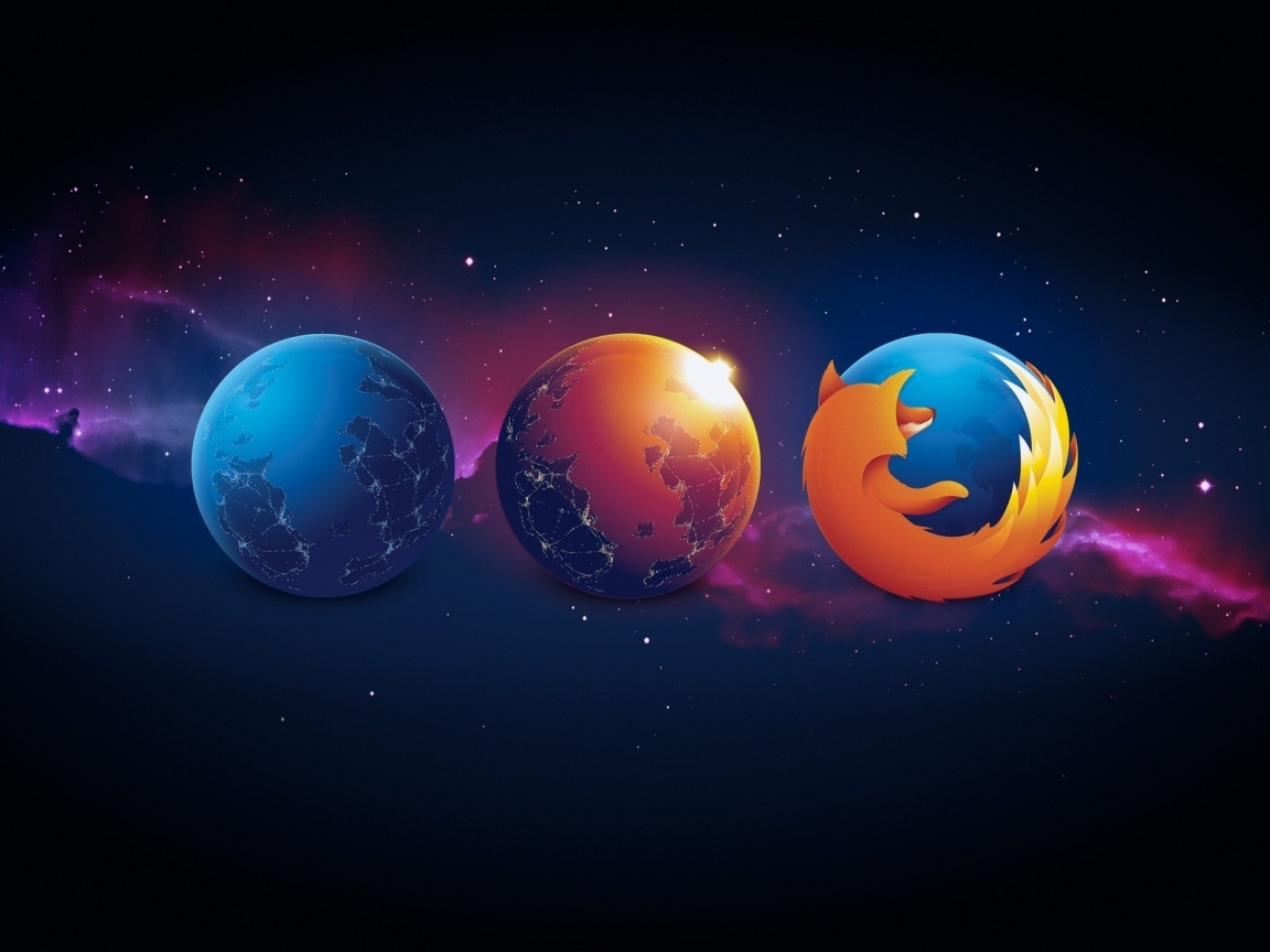 Firefox Planet for 1152 x 864 resolution