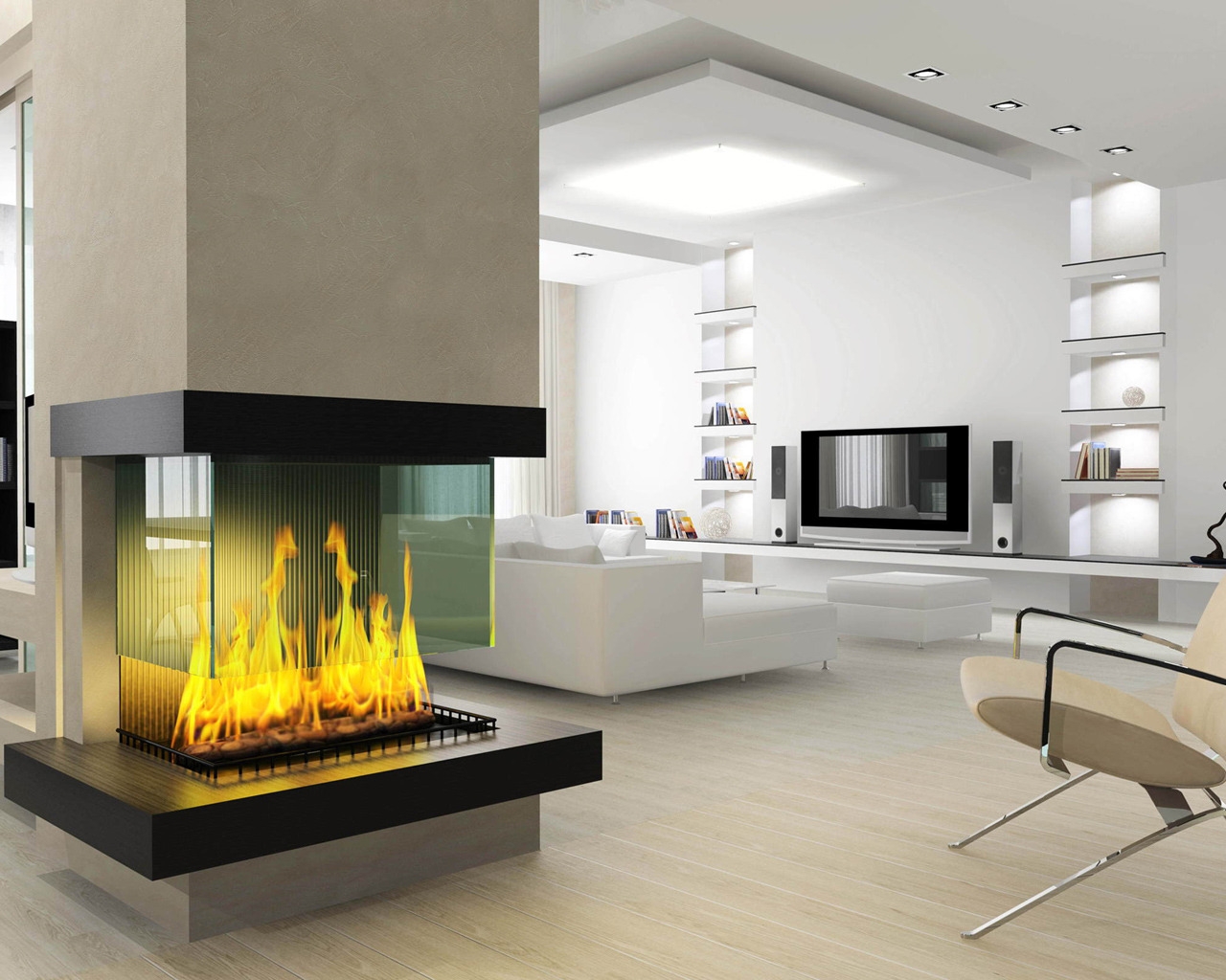 Fireplace for 1280 x 1024 resolution