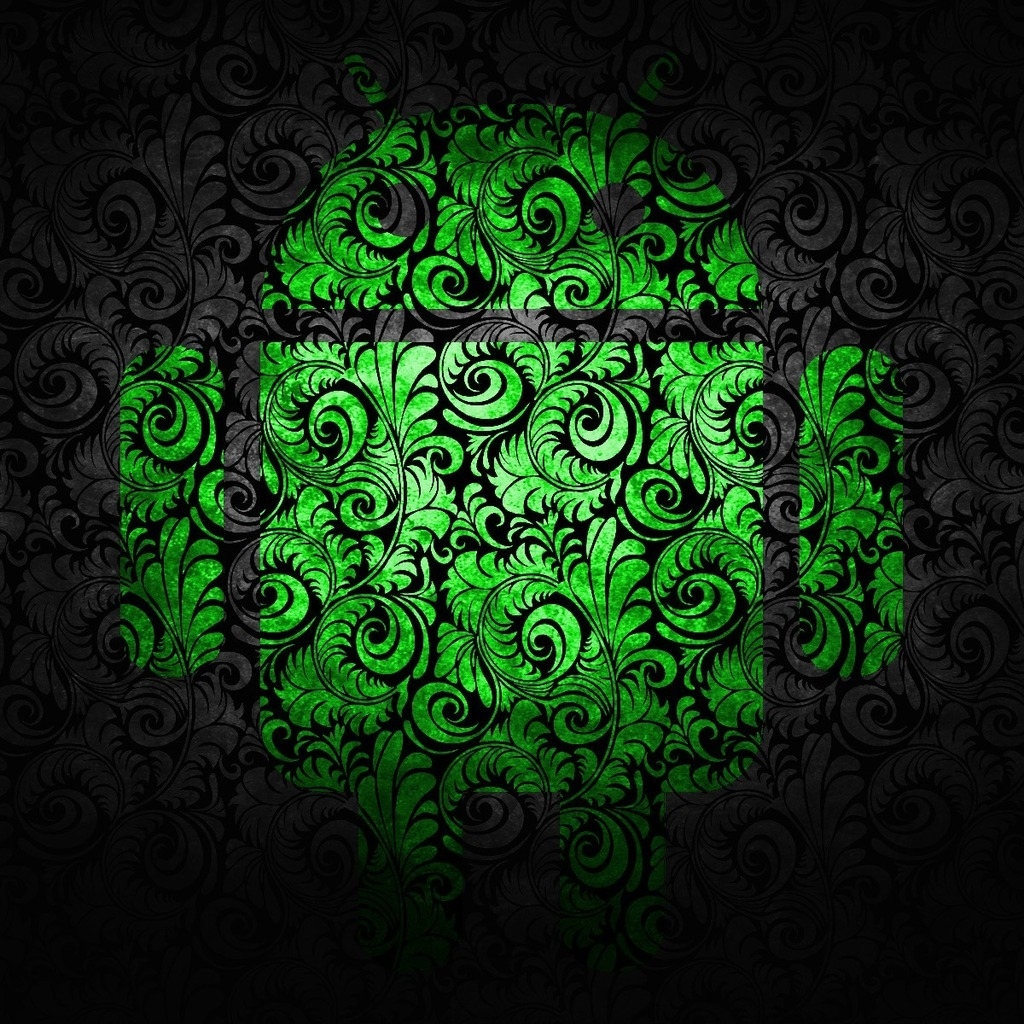 Floral Android Logo for 1024 x 1024 iPad resolution