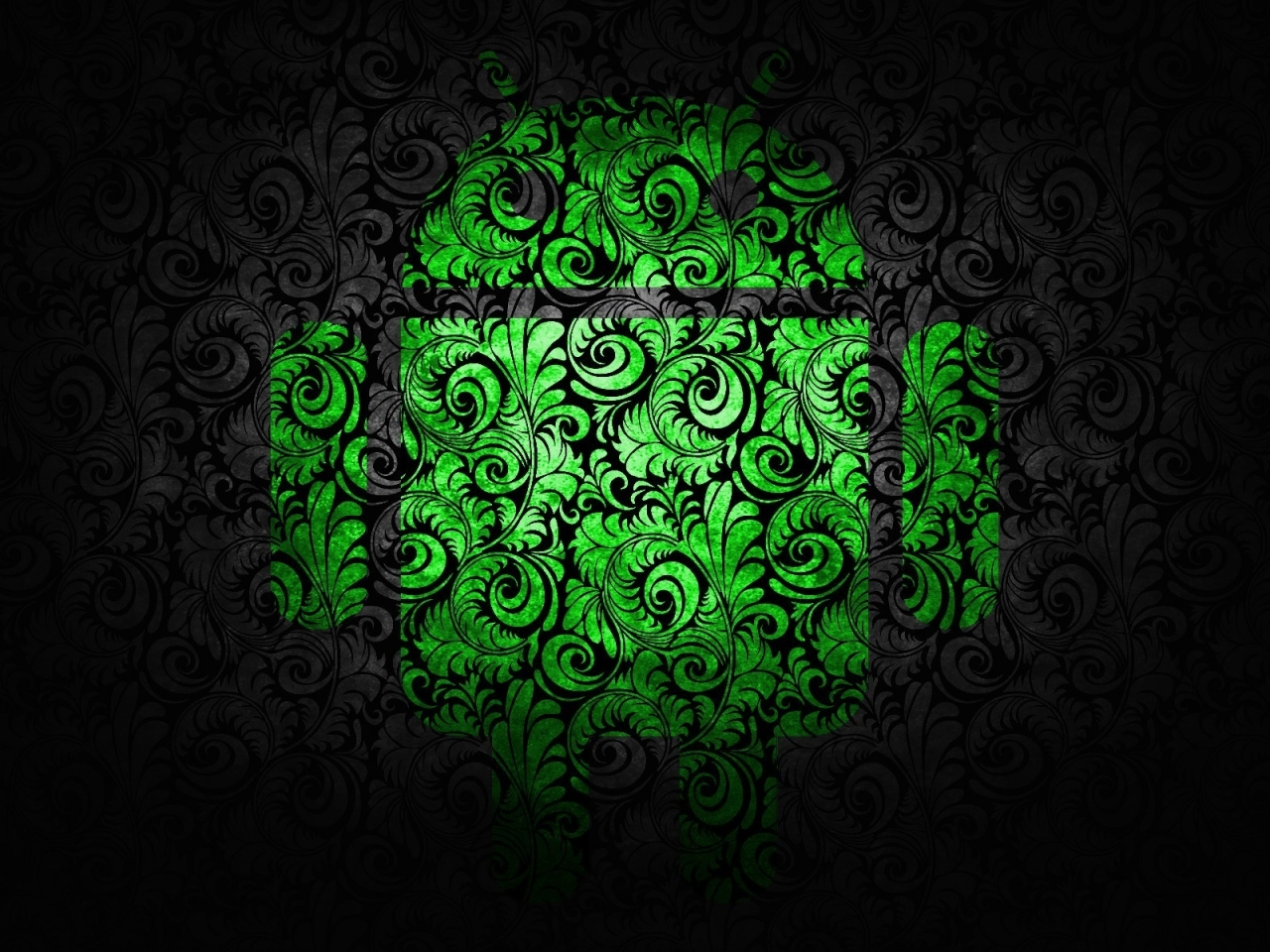 Floral Android Logo for 1280 x 960 resolution
