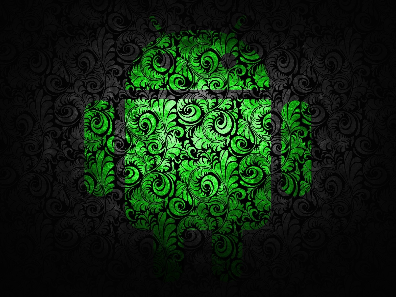 Floral Android Logo for 1600 x 1200 resolution