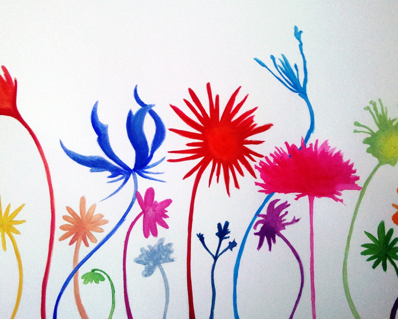 Flower Mural for 1280 x 1024 resolution