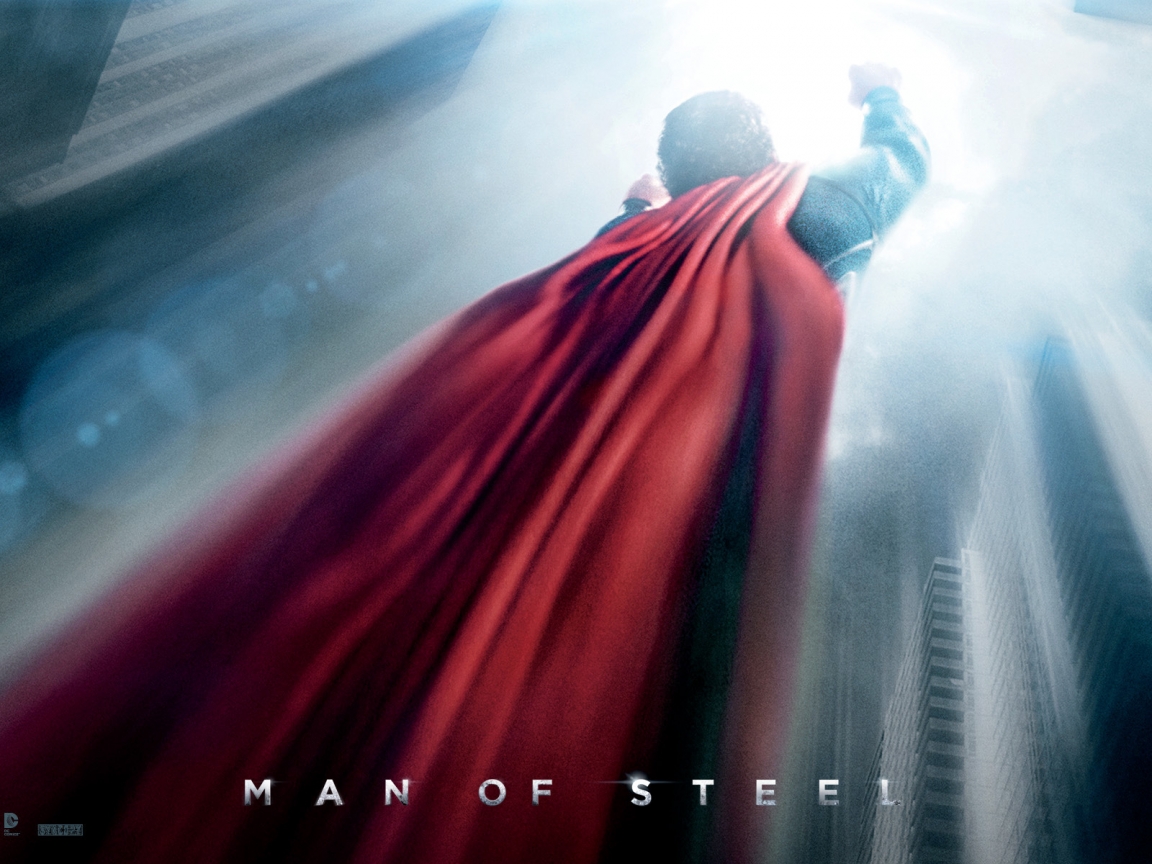 Flying Man of Steel for 1152 x 864 resolution