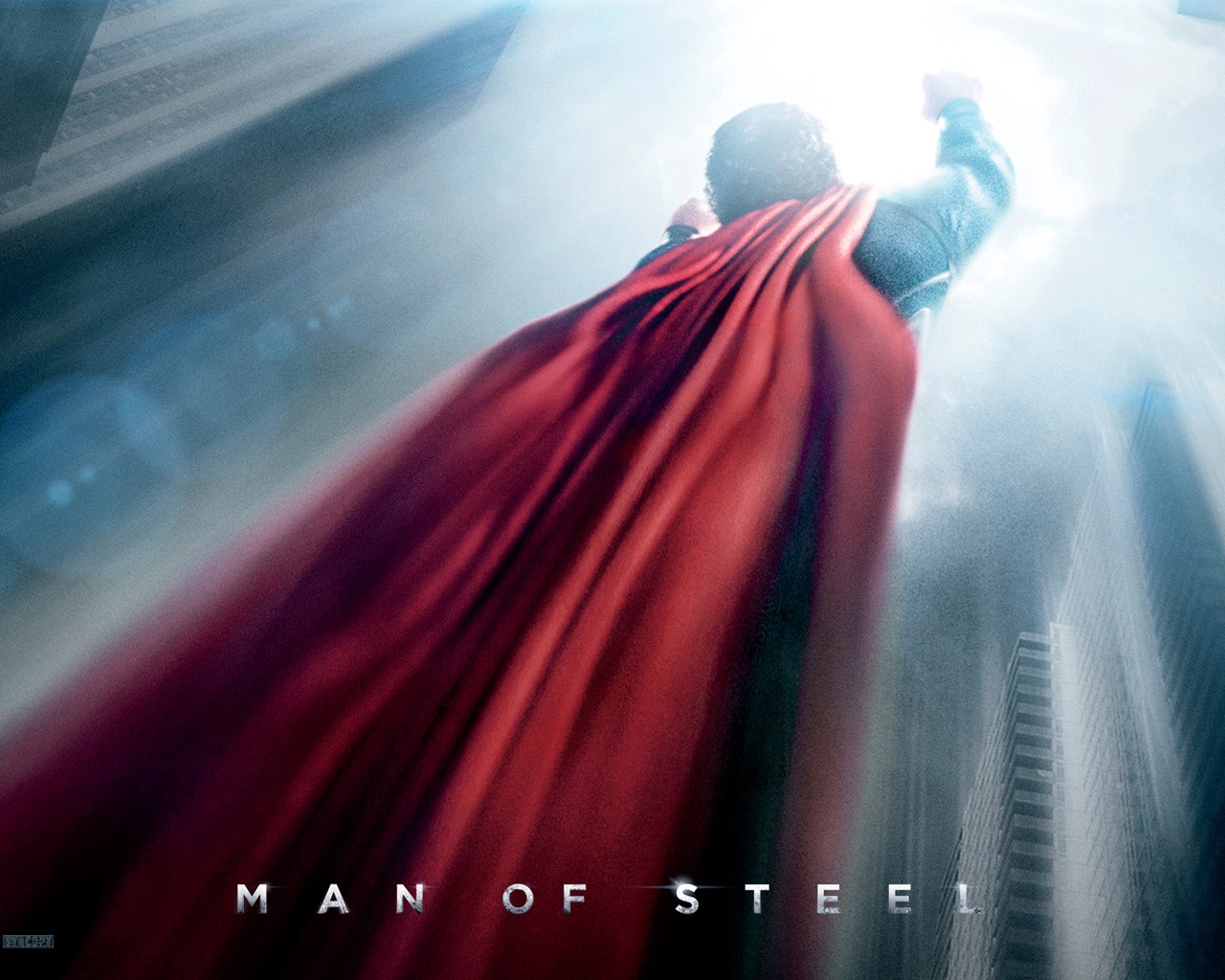 Flying Man of Steel for 1280 x 1024 resolution