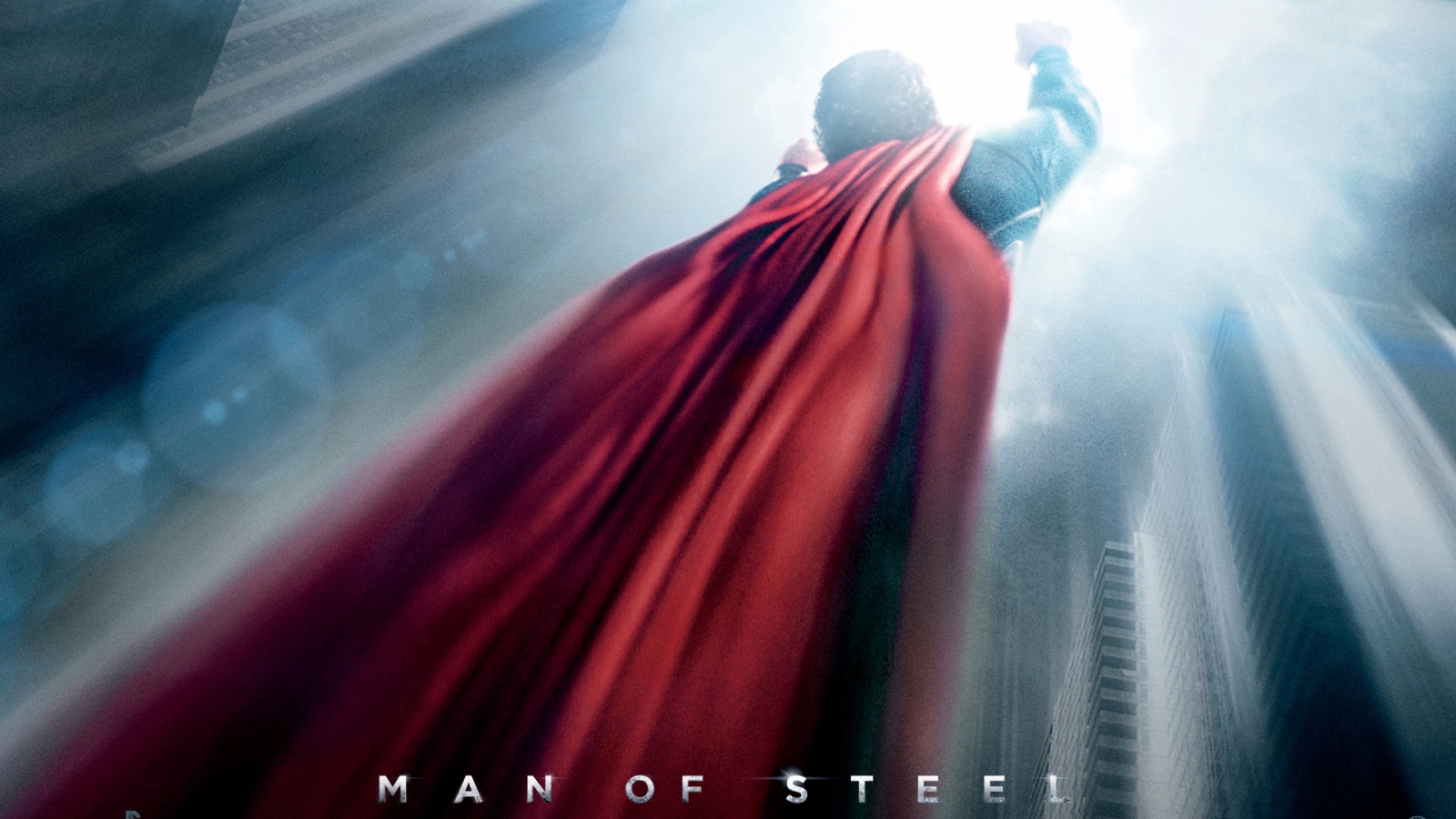 Flying Man of Steel for 1600 x 900 HDTV resolution
