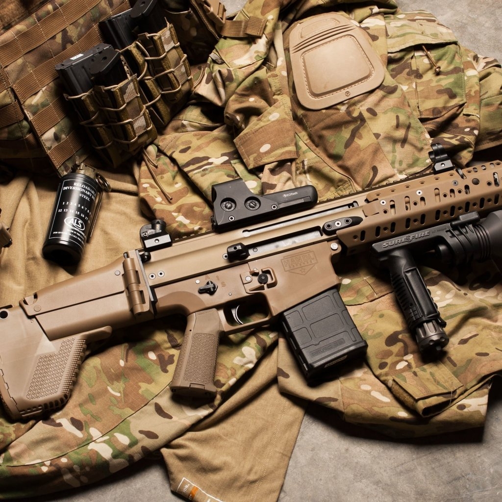FN Scar Assault Rifle for 1024 x 1024 iPad resolution