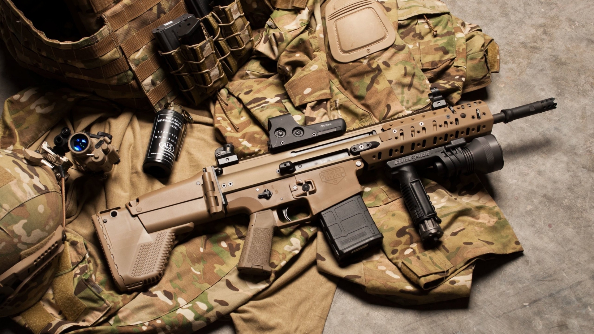 FN Scar Assault Rifle for 1920 x 1080 HDTV 1080p resolution