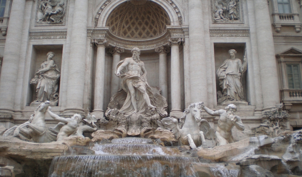 Fontana di Trevi for 1024 x 600 widescreen resolution