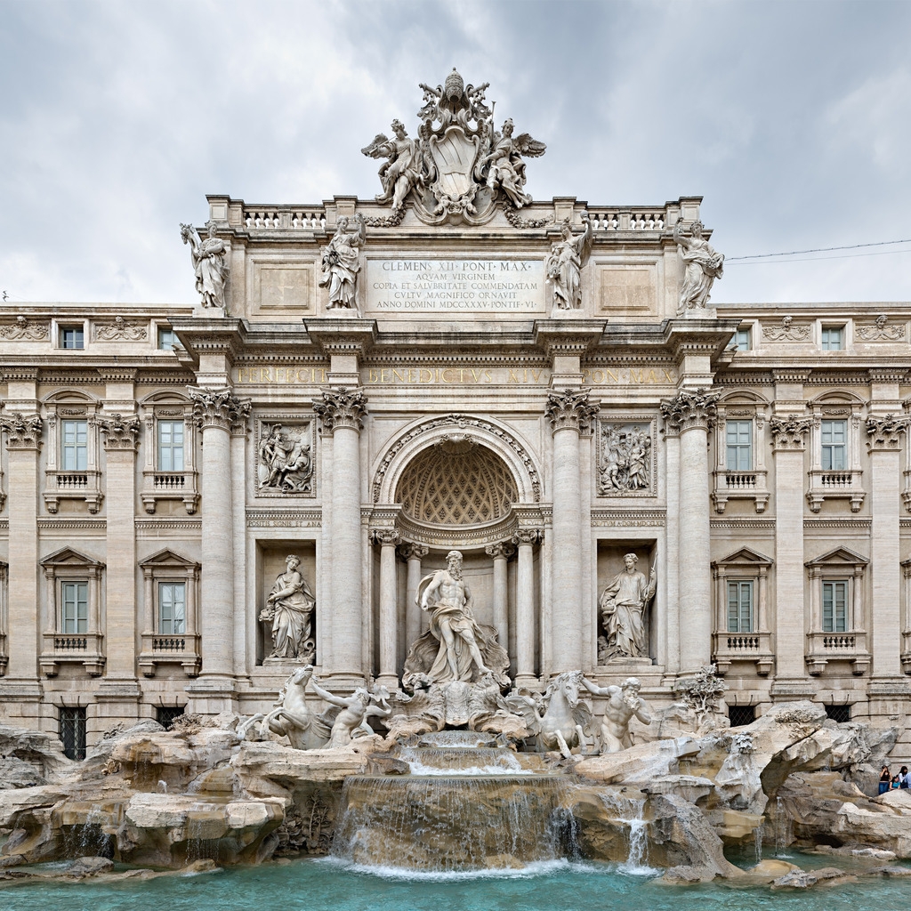 Fontana di Trevi Italy for 1024 x 1024 iPad resolution