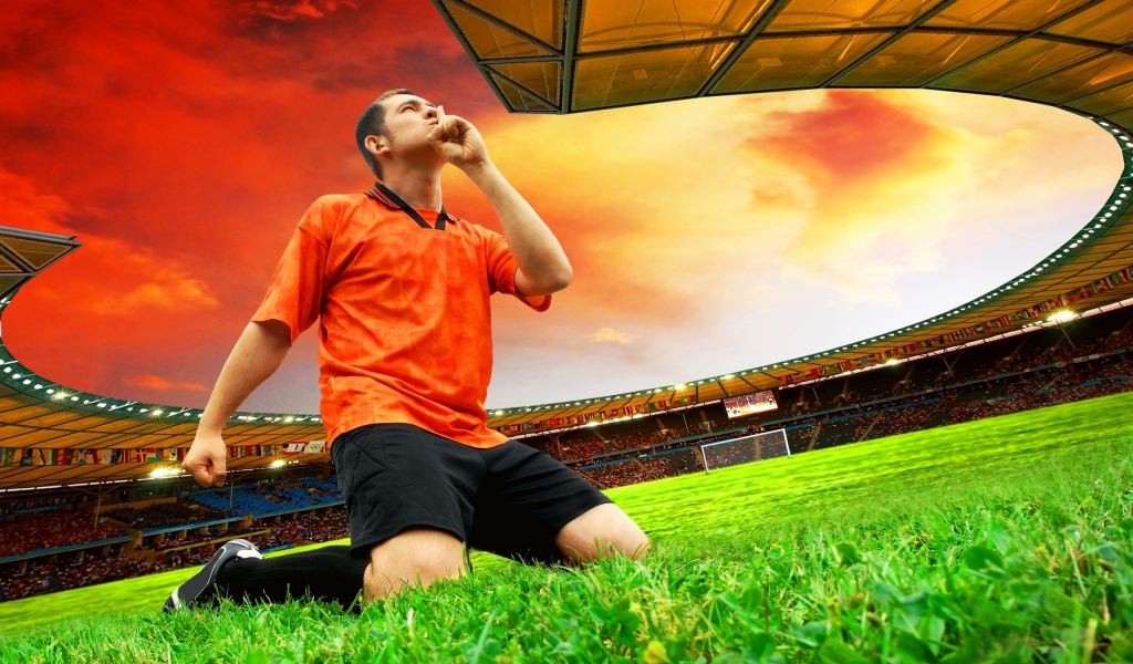 Football Player for 1024 x 600 widescreen resolution