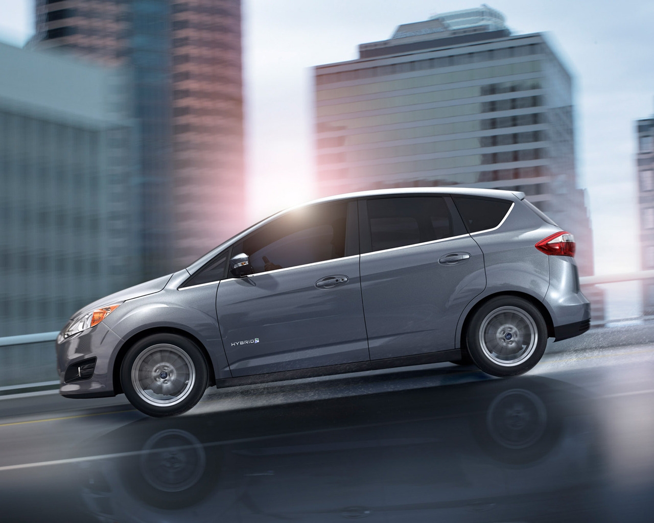 Ford C Max Hybrid Side View 2013 for 1280 x 1024 resolution